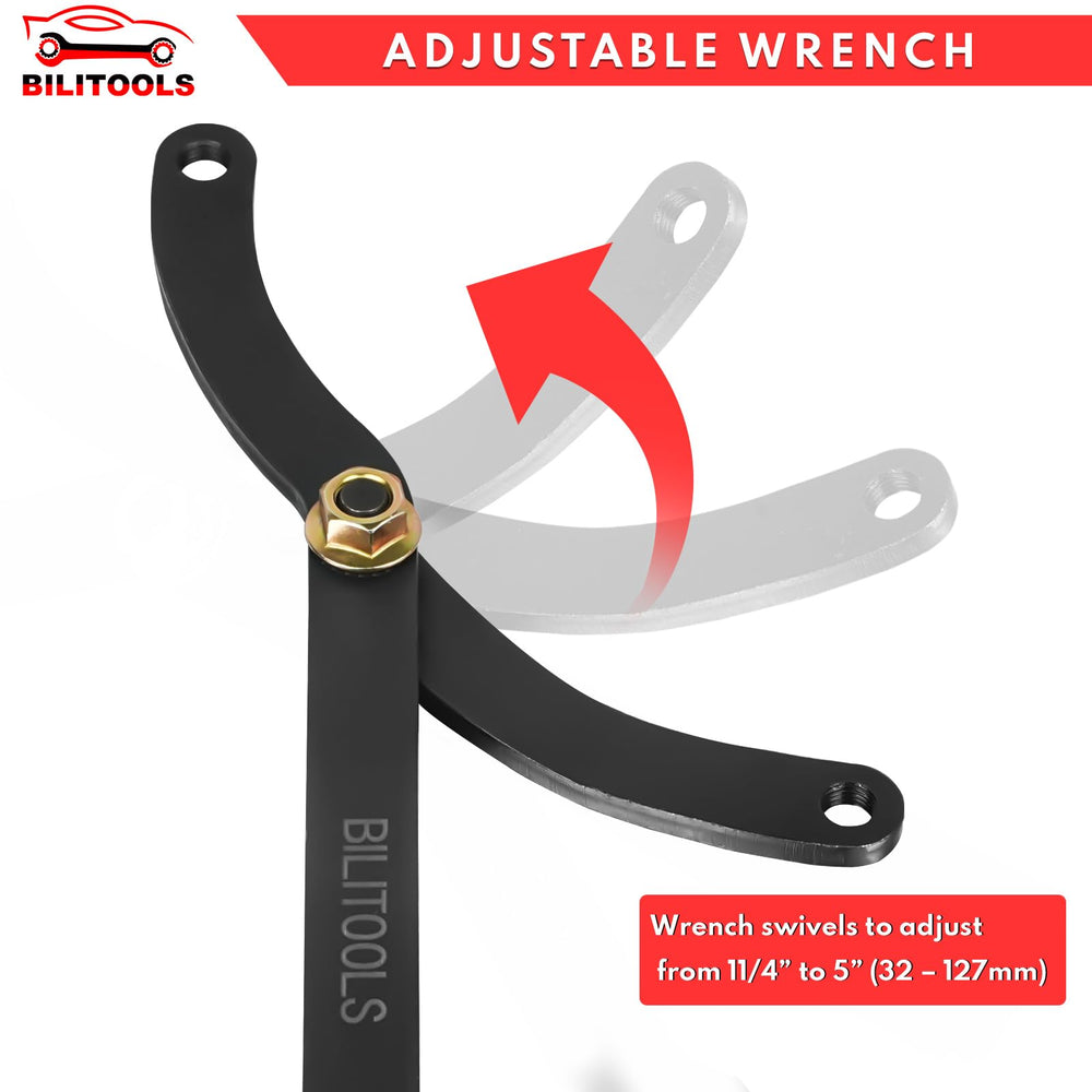 BILITOOLS layout of interchangeable pins highlighting size options for versatility