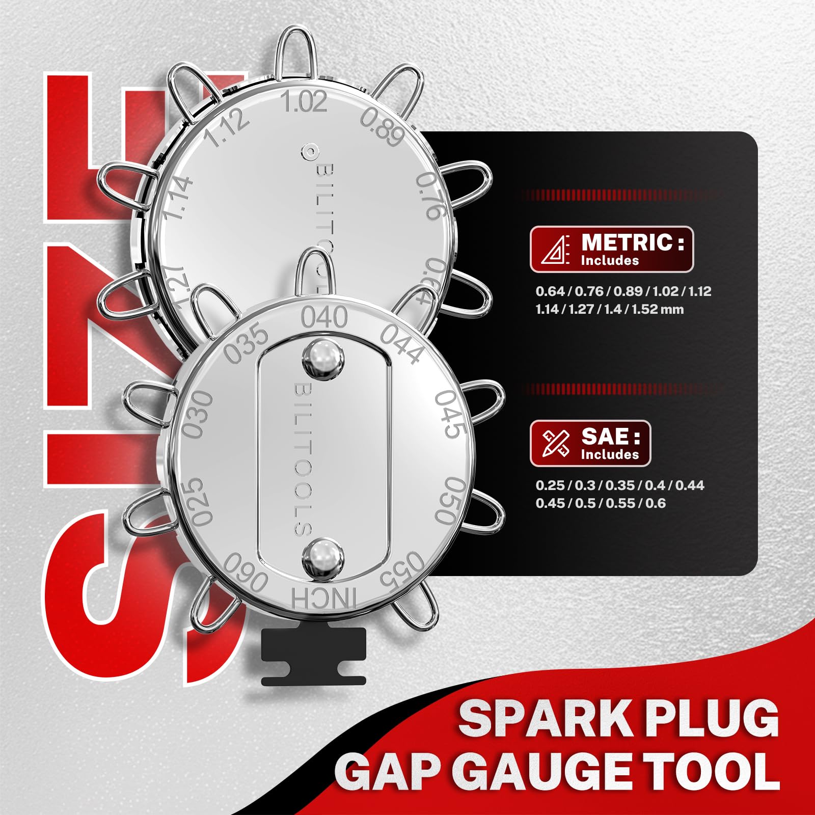 BILITOOLS close-up of magnetic core securing spark plug for drop prevention benefit