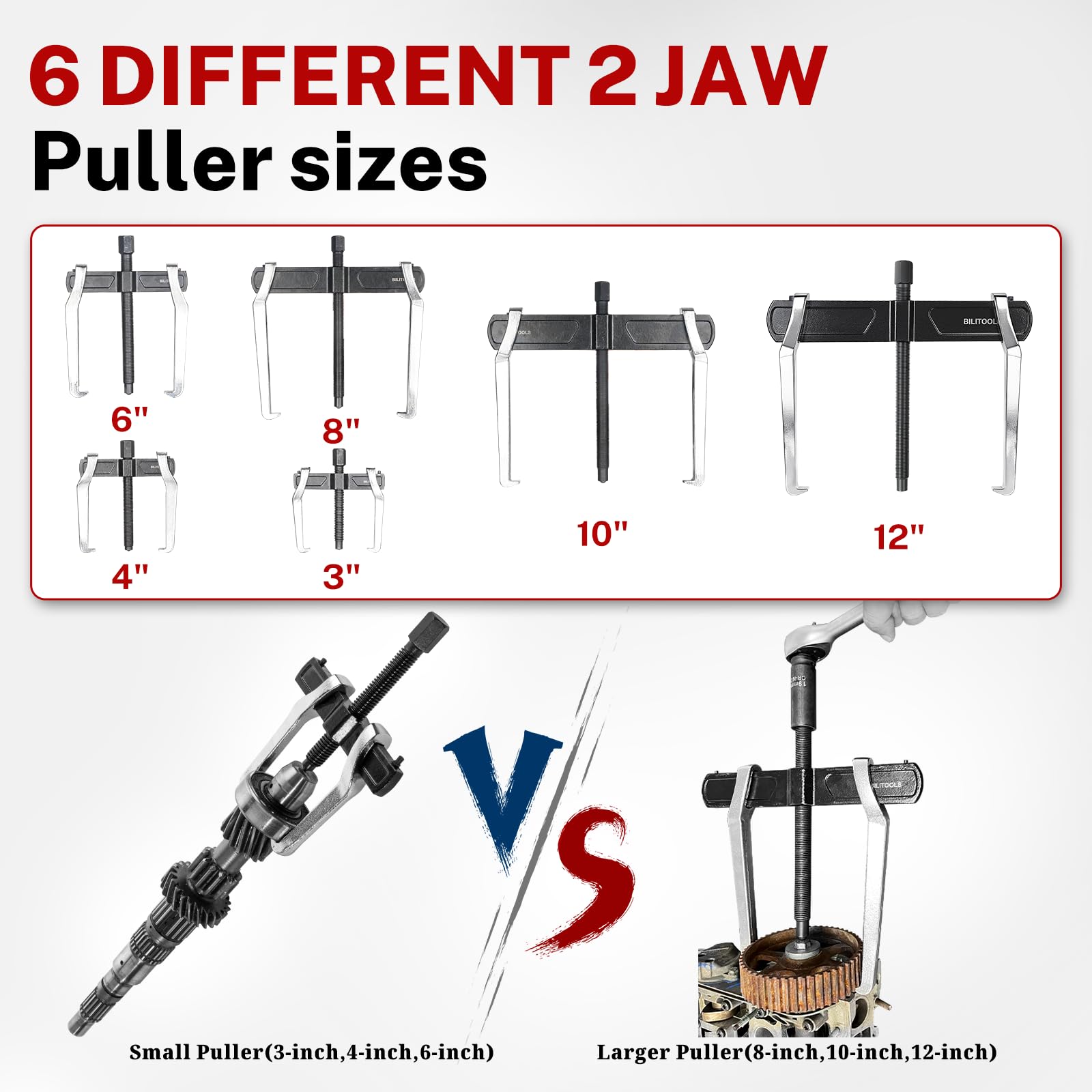 BILITOOLS gear puller in a workshop scene illustrating practical use for mechanics and hobbyists