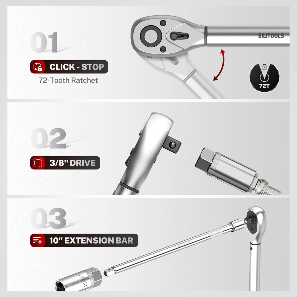 BILITOOLS socket in use on engine demonstrating secure plug removal without dropping parts
