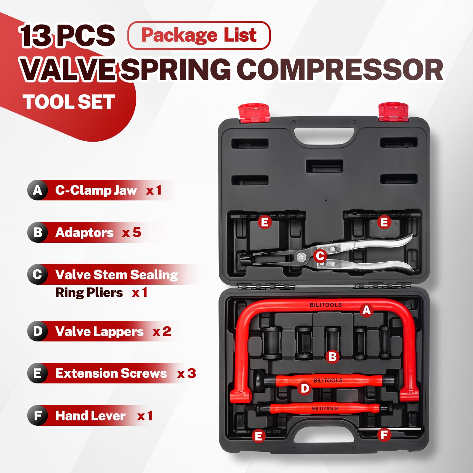 BILITOOLS straight valve stem seal pliers reaching confined areas reliably