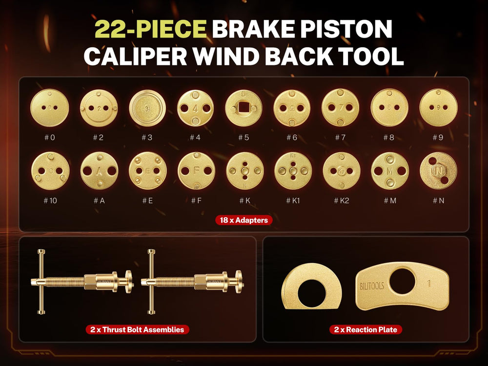 BILITOOLS thrust bolt detail showing hardened steel and precise threads