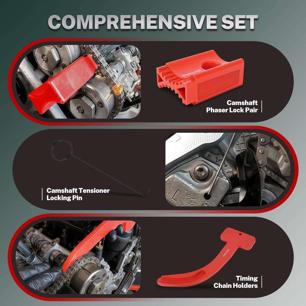 BILITOOLS timing chain holder driver side mounted demonstrating stable chain retention