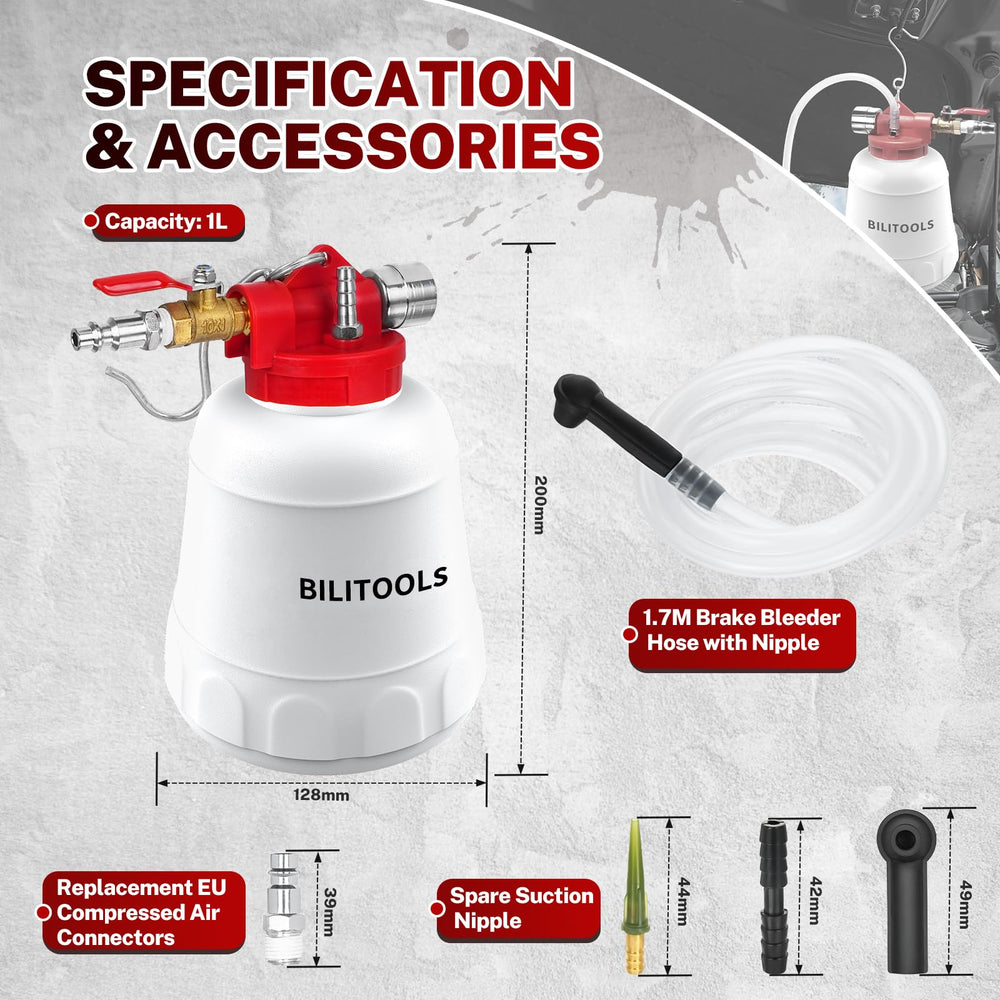 BILITOOLS transparent drain hose close-up showing clear fluid flow for quick inspection