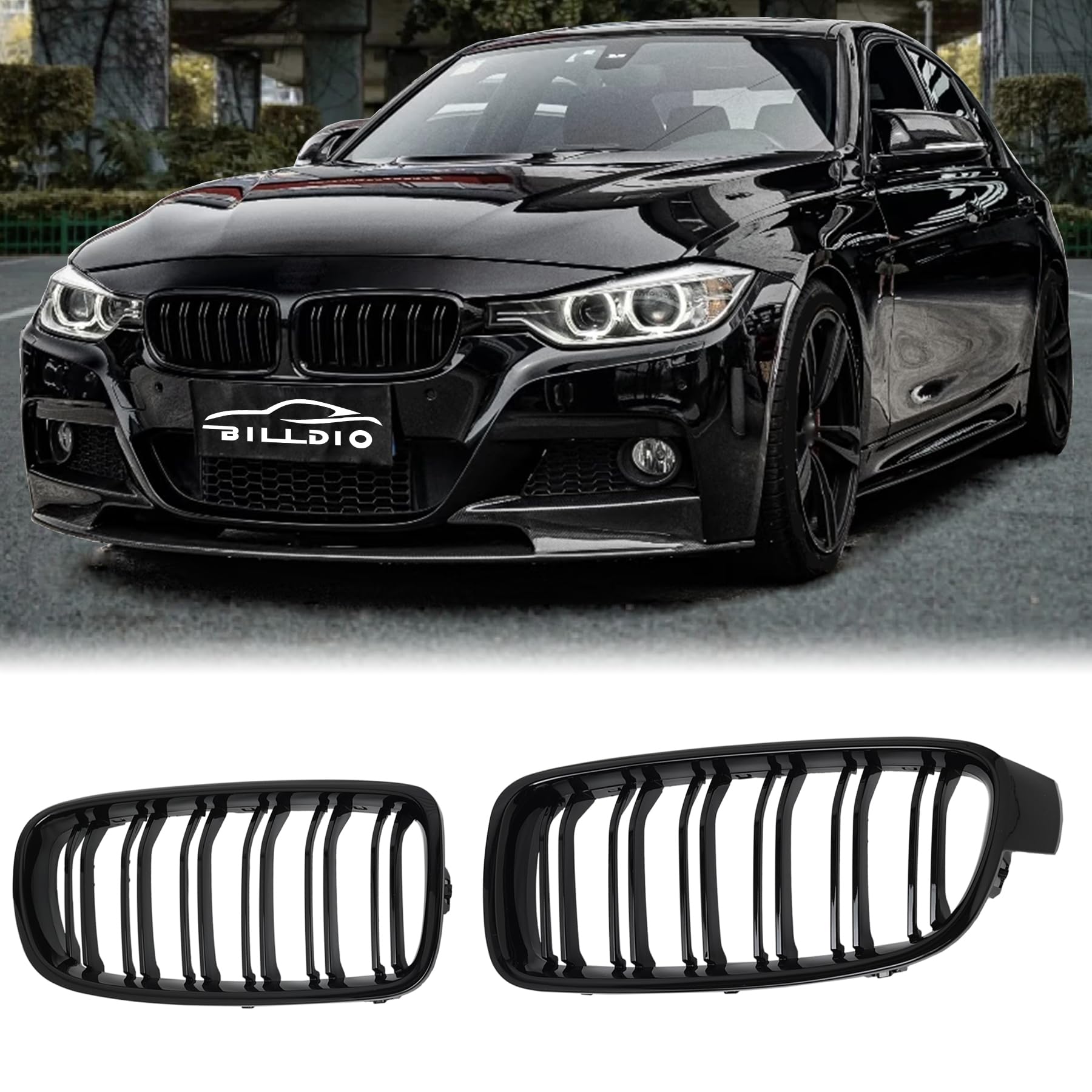 BILLDIO front grille installed on BMW F30 shows updated sporty look