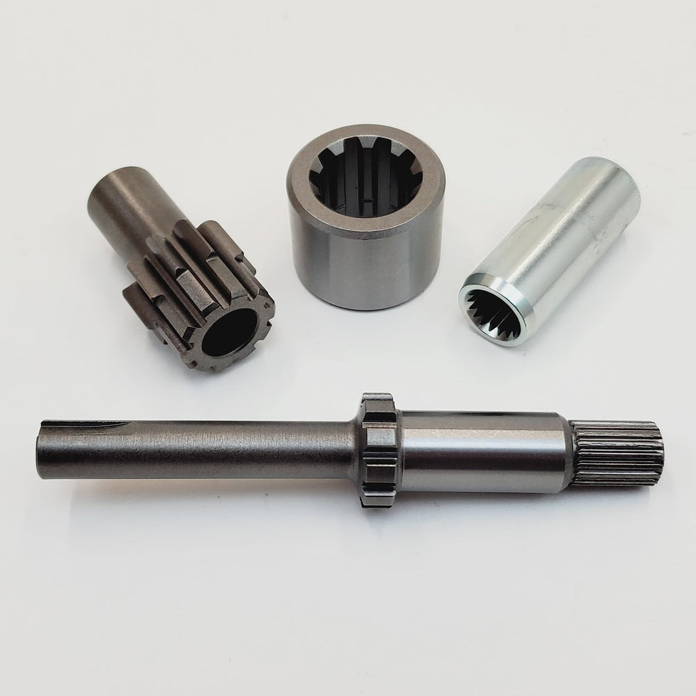 Billet Proof Designs 10-tooth starter pinion close-up highlighting hardened teeth for reliable engagement