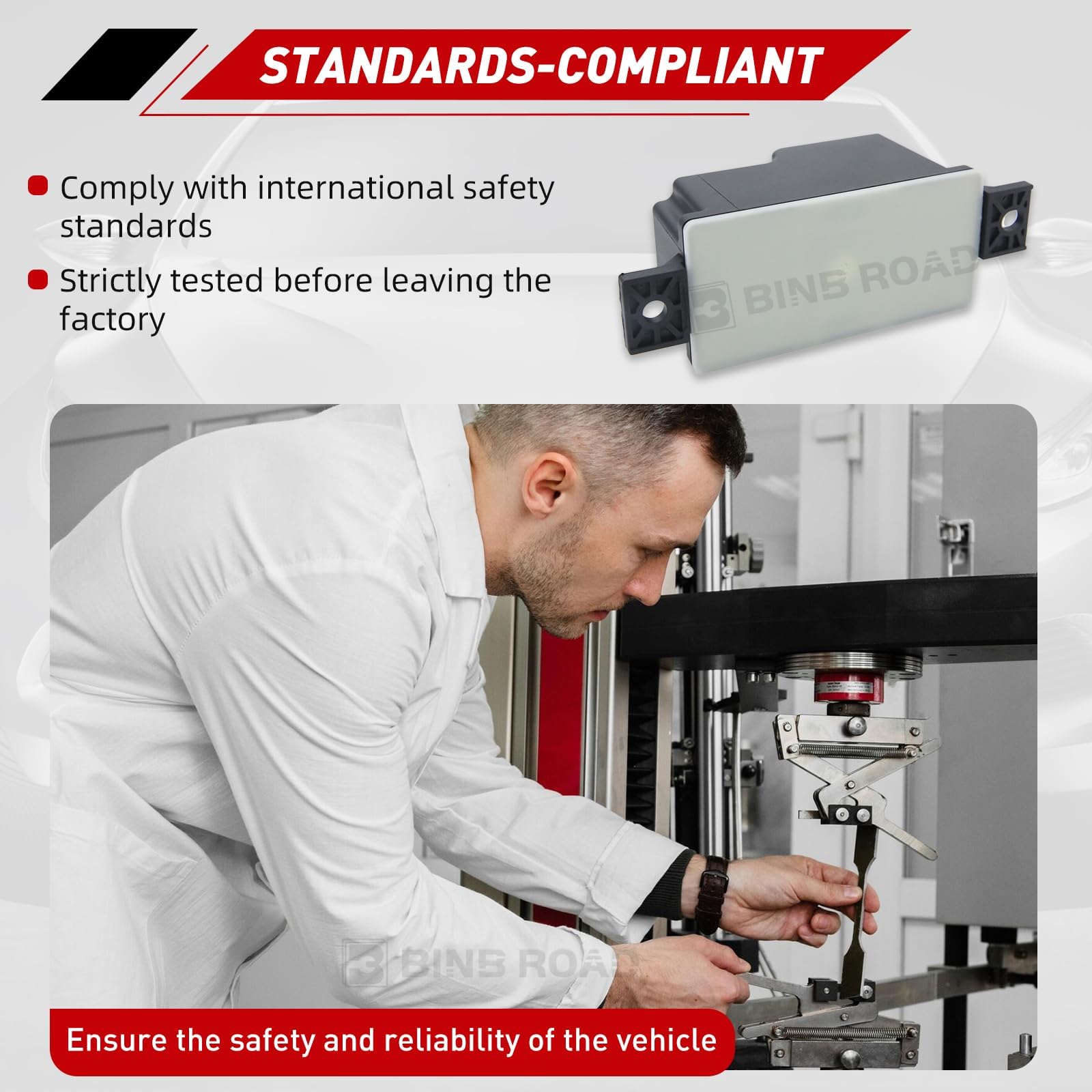 BINB ROAD packaging and included parts for convenient installation readiness