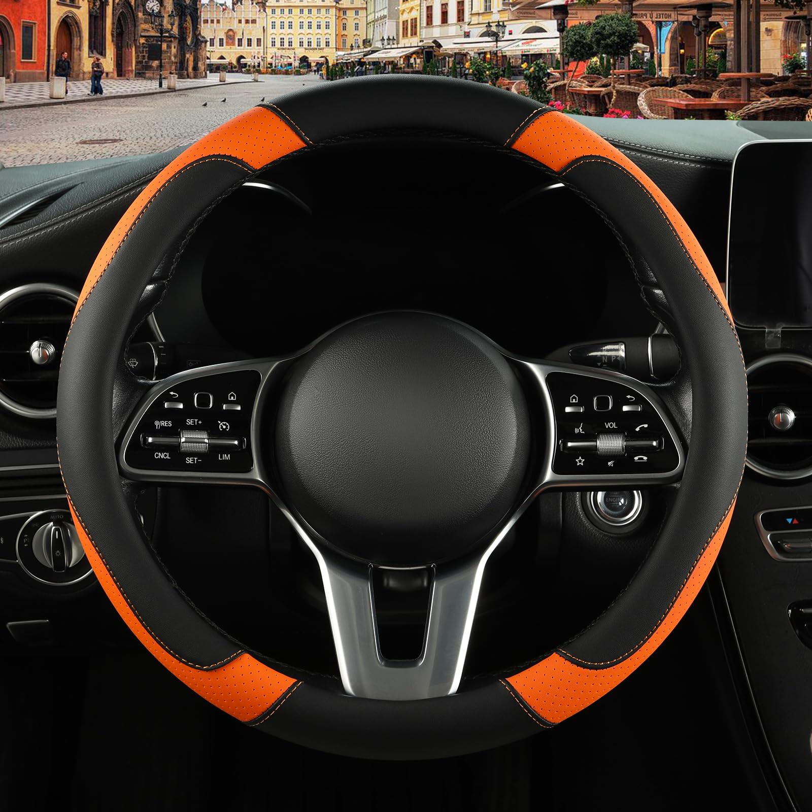 Binsheo close-up of microfiber leather texture for soft touch and durability