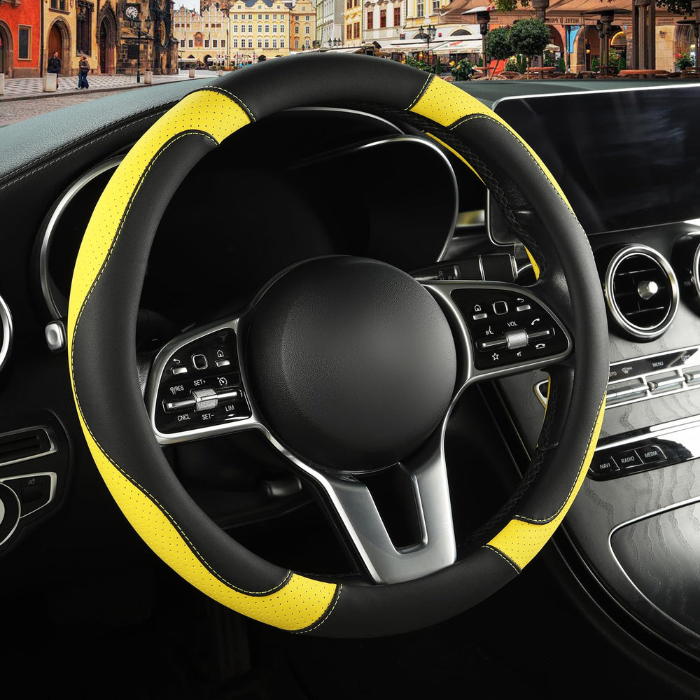 Binsheo front view of black yellow cover showing bold styling and upgraded look