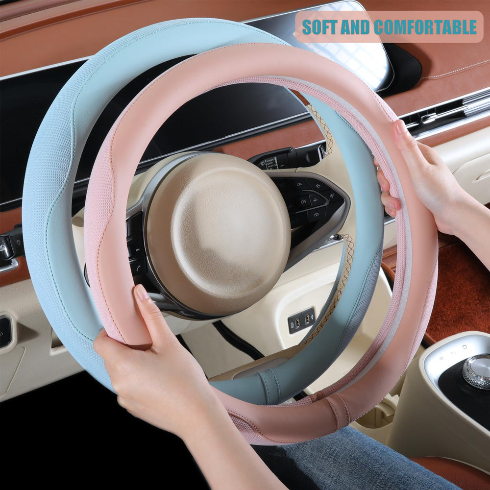 Binsheo installed on steering wheel in car showing improved control benefit