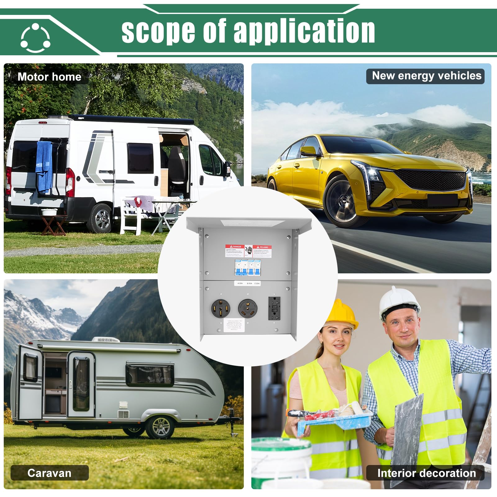 Binwacool connected to RV shore power showing reliable temporary power delivery