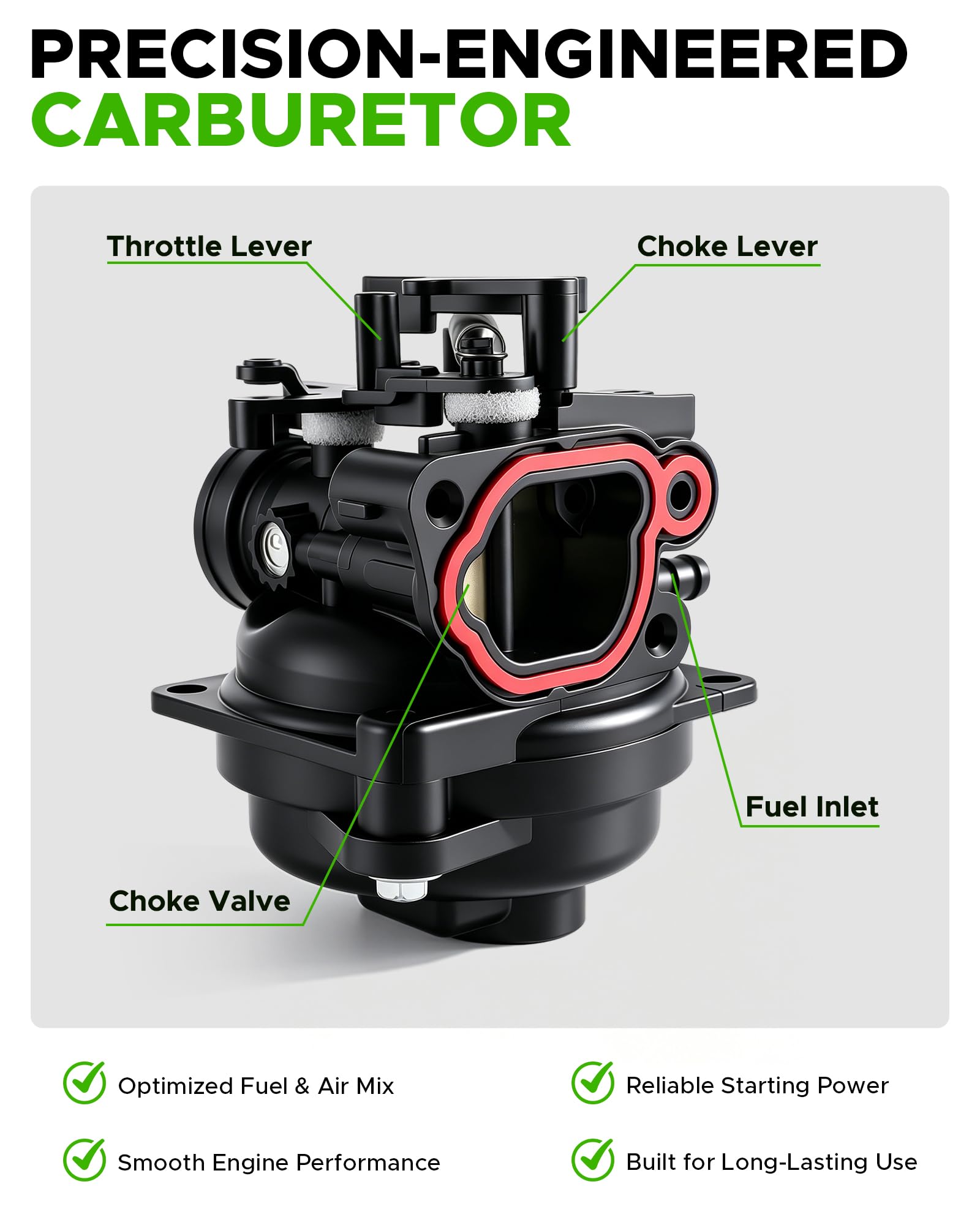 BioLion full kit laid out with gaskets, clamps, fuel filter and spark plug included