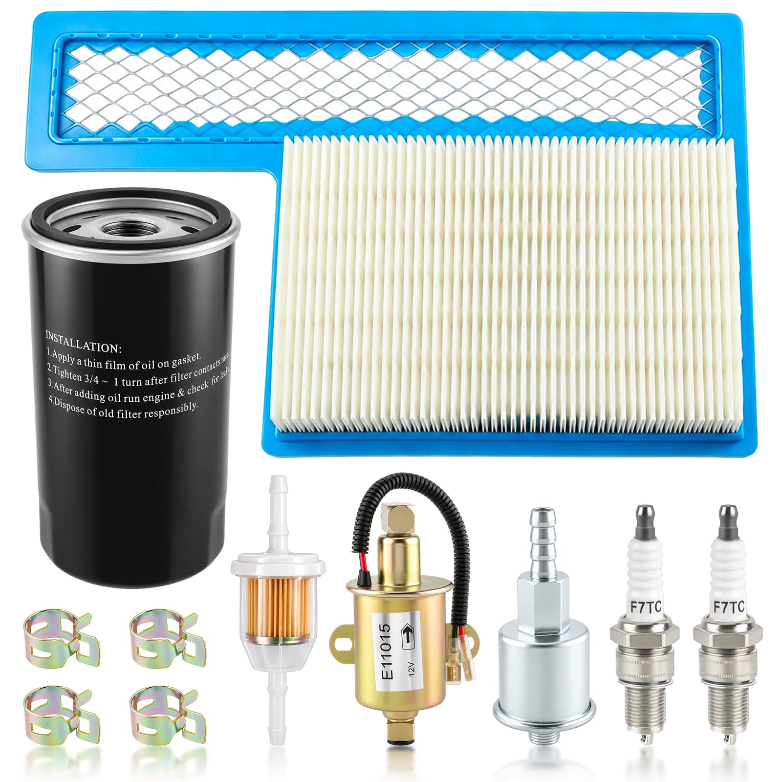 BioLion front view of full Onan service kit showing all included parts and convenience