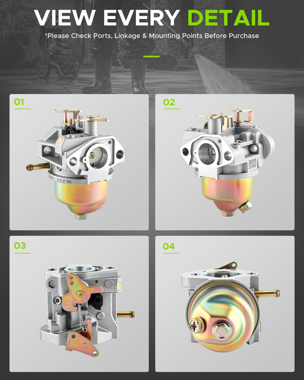 BioLion RUIXING installed on a pressure washer demonstrating restored performance