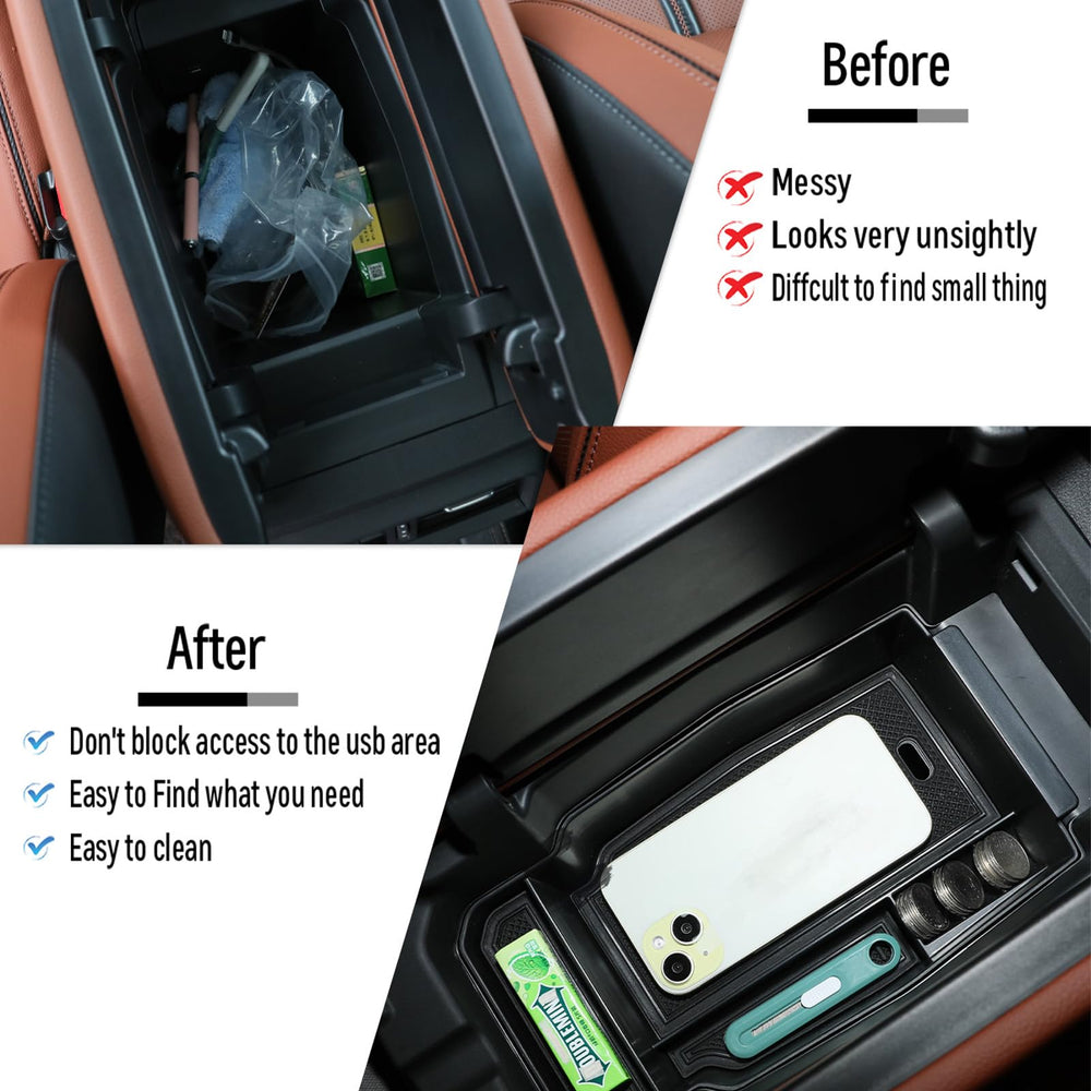 Birbenben lifestyle shot in Mazda CX-50 tidy interior on the go