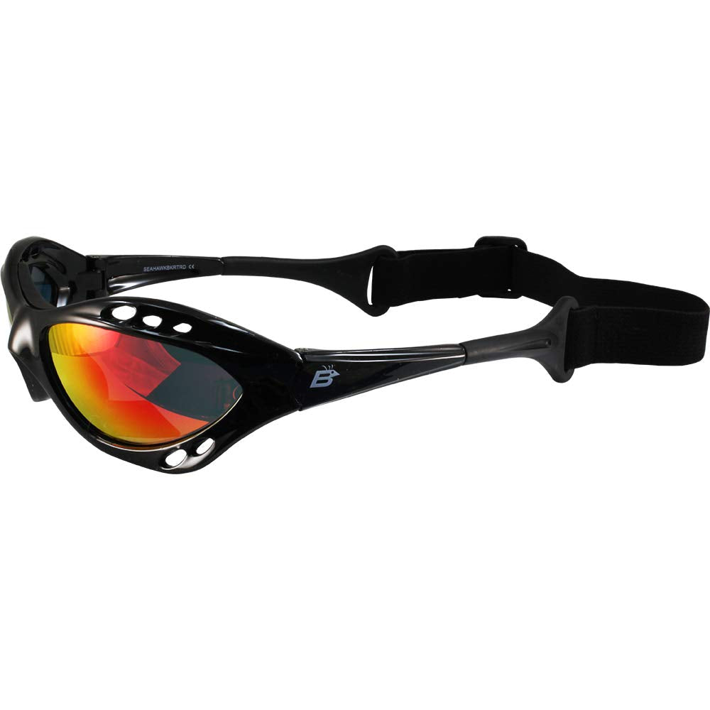 Birdz Seahawk worn while jetskiing showing secure fit during high-speed use