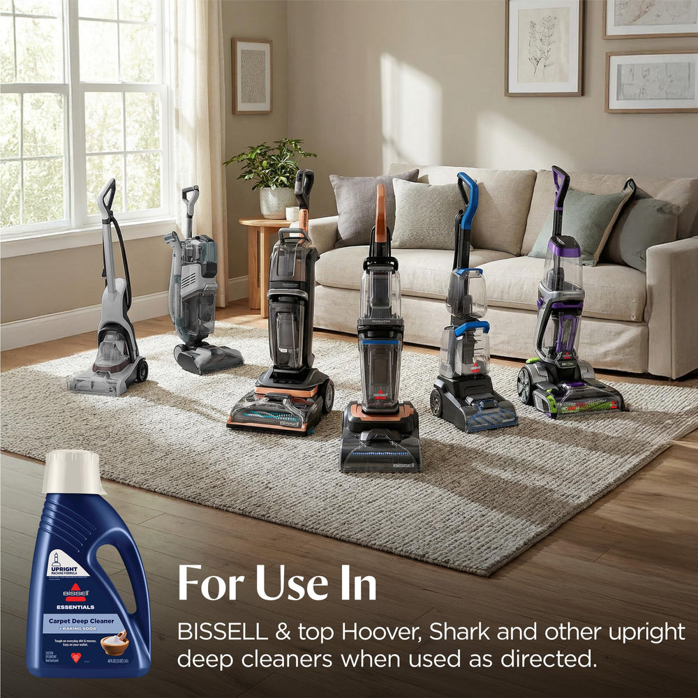 Bissell cleaned carpet next to untreated carpet showing visible lift