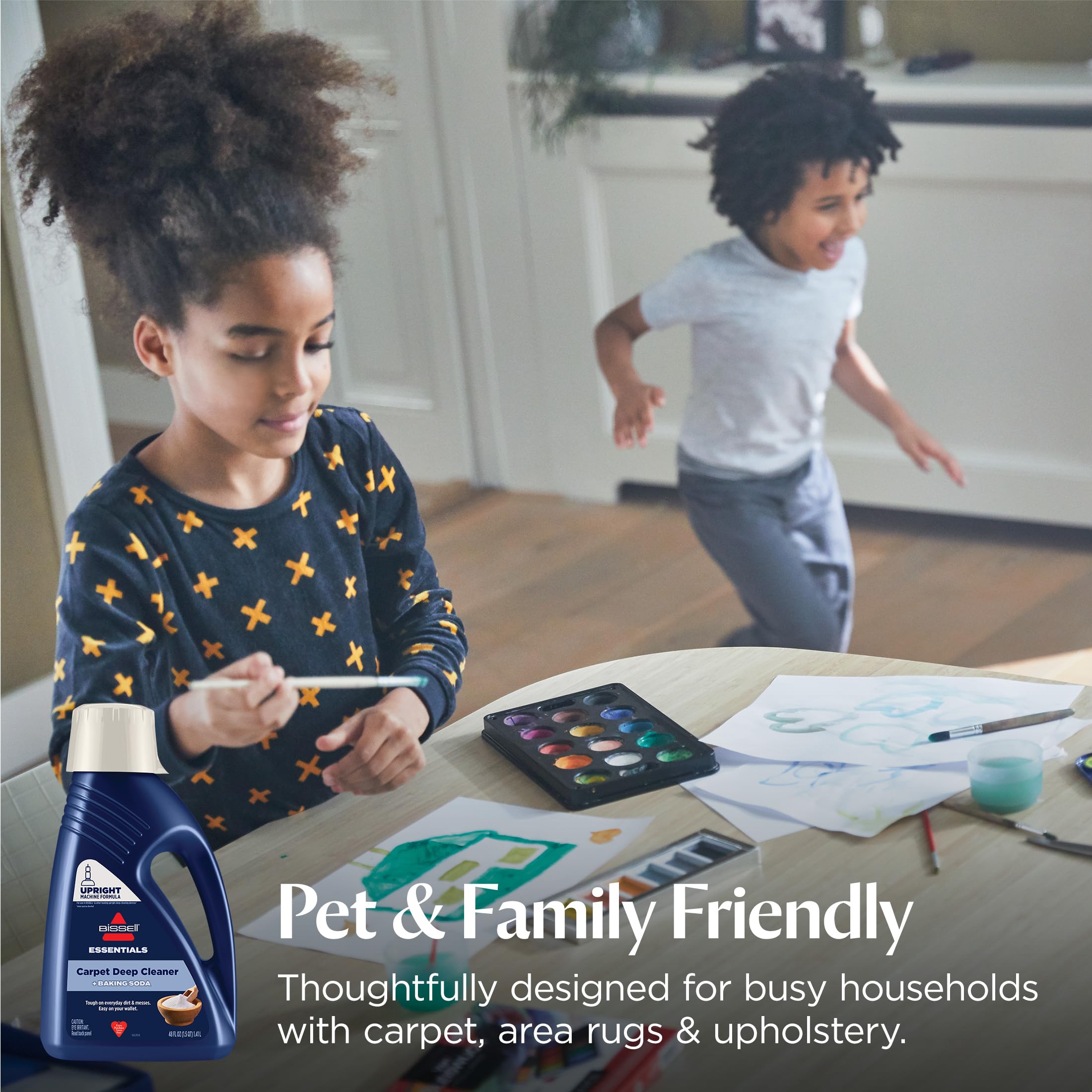 Bissell cleaner texture close-up illustrating concentrated formula