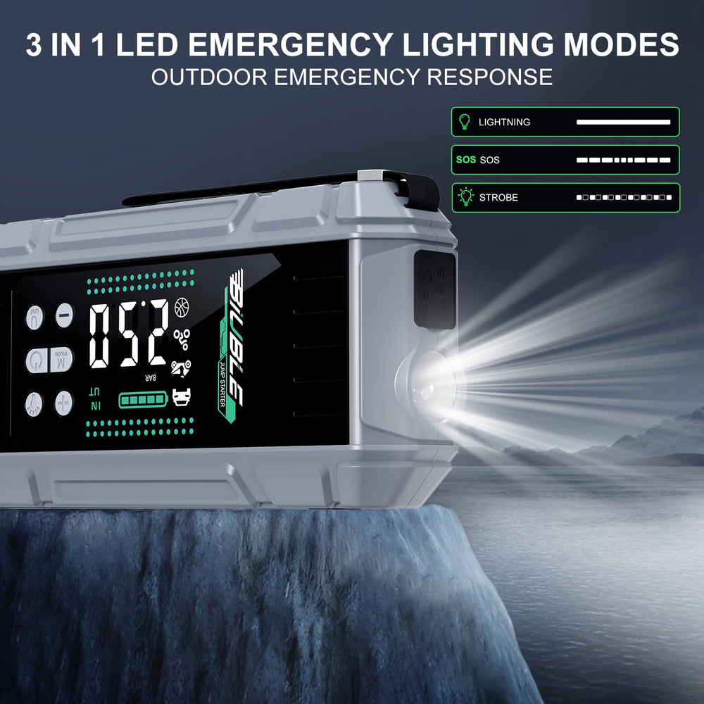 BIUBLE LCD display and multi-mode light for clear status and night use