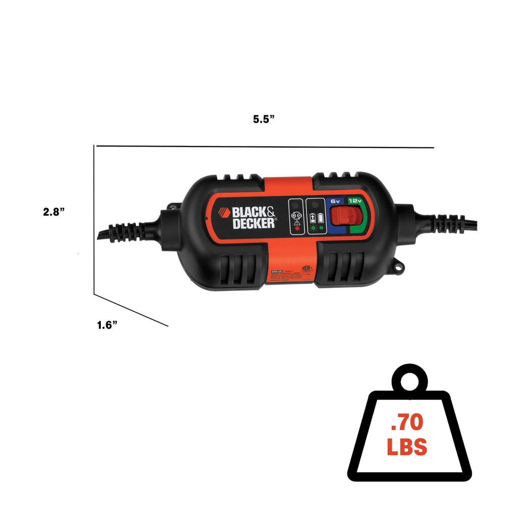 BLACK+DECKER BM3B cable clamps and leads for easy temporary connections and fast setup