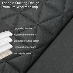 Black Panther triangle quilted closeup offering extra comfort and grip