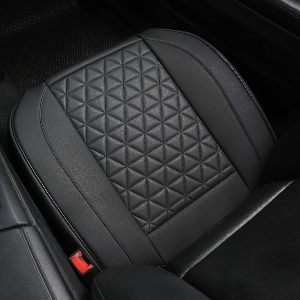 Black Panther wraparound bottom detail protecting seat edges and seams