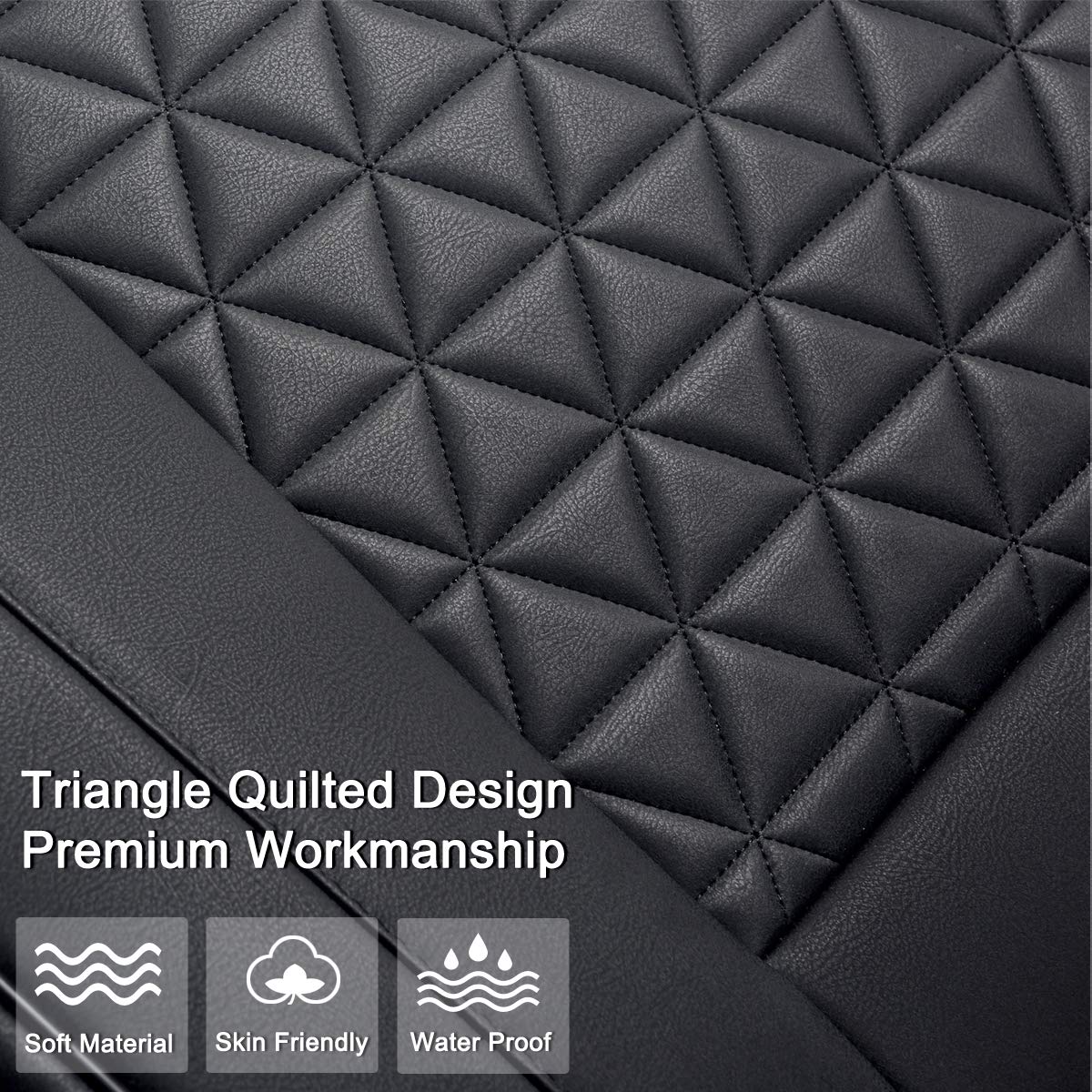 Black Panther wrapped edge detail protecting seat sides and preventing wear