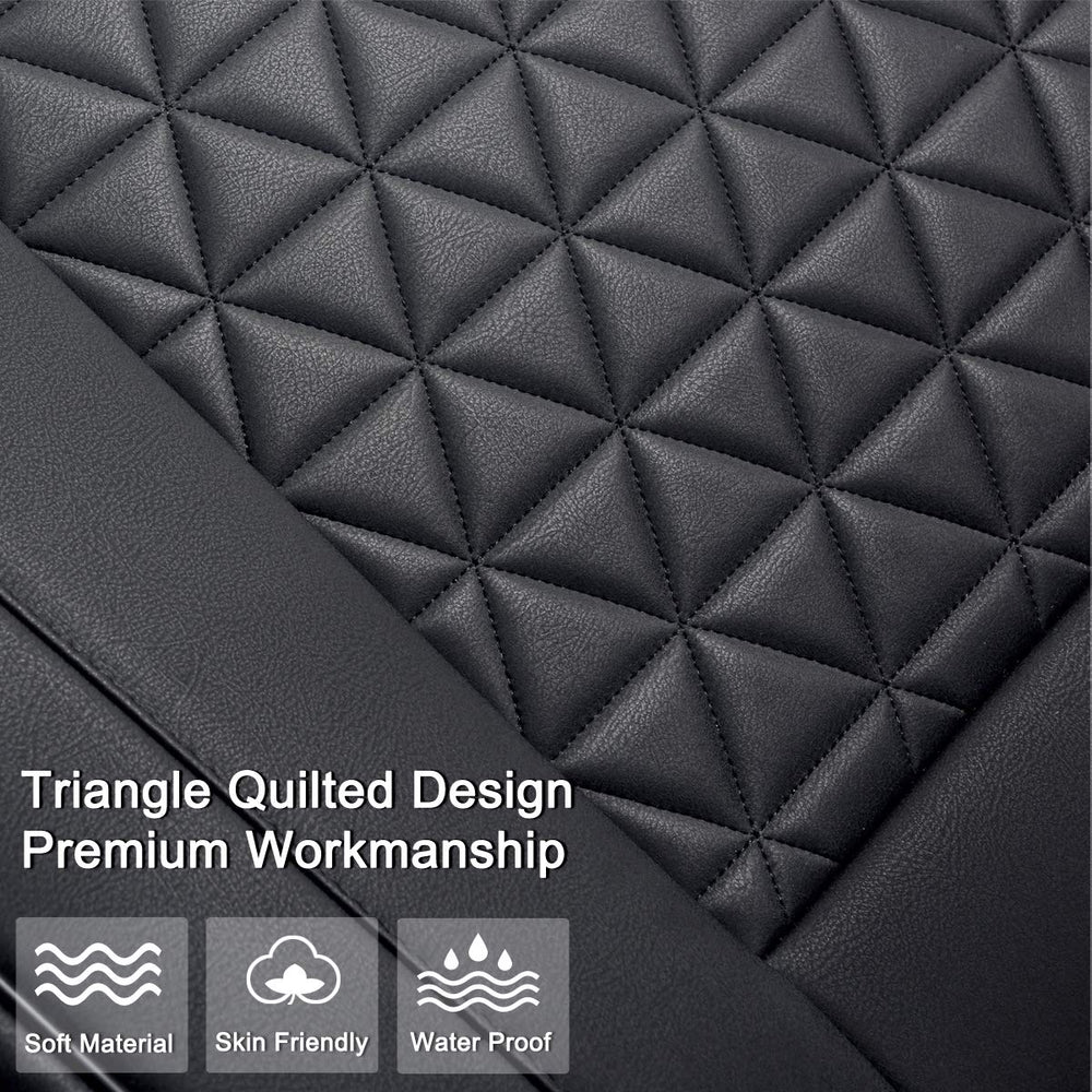 Black Panther wrapped edge detail protecting seat sides and preventing wear