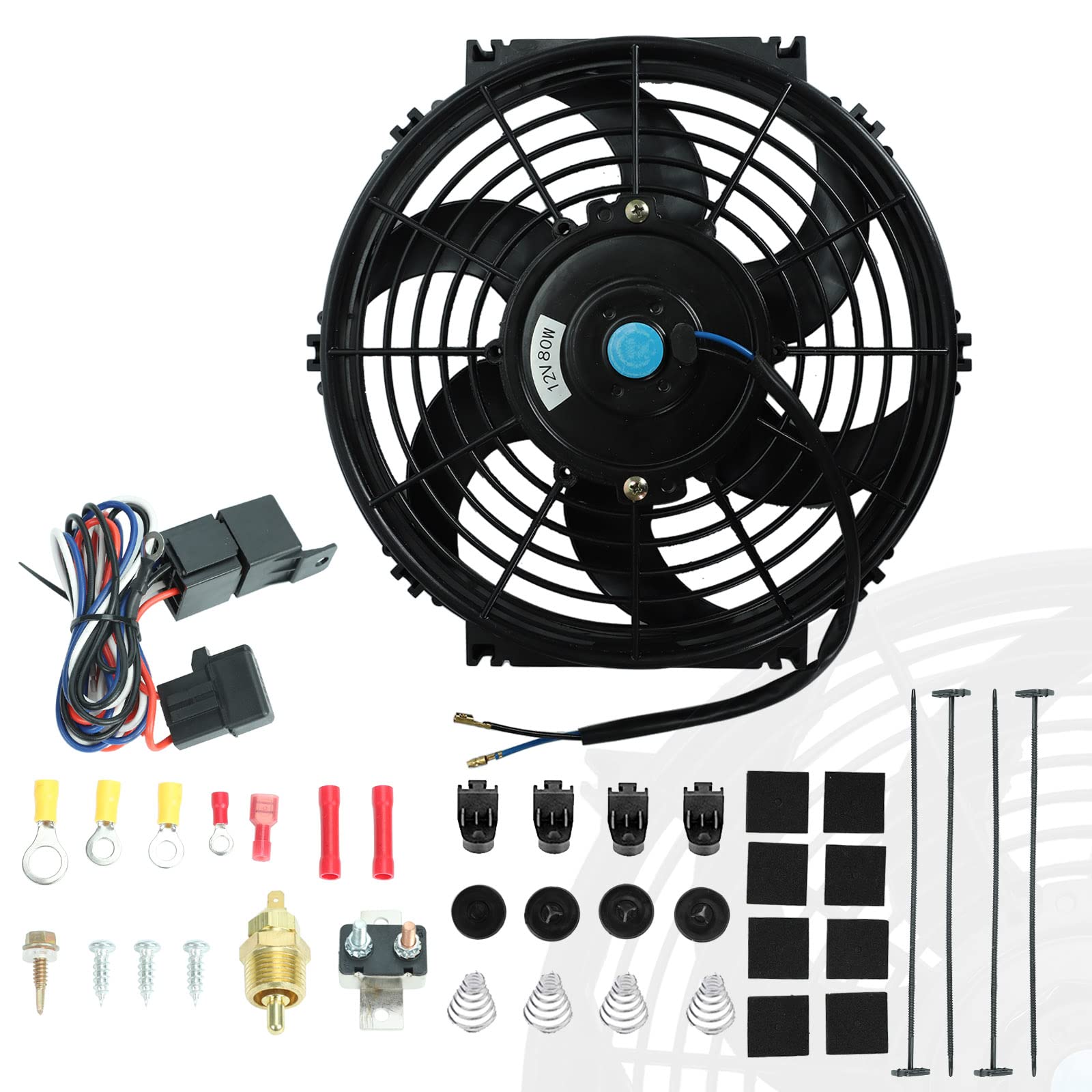 BLACKHORSE-RACING front face view showing compact fan for improved airflow