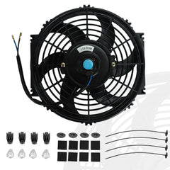 BLACKHORSE-RACING front view of 10 inch fan showing airflow benefit