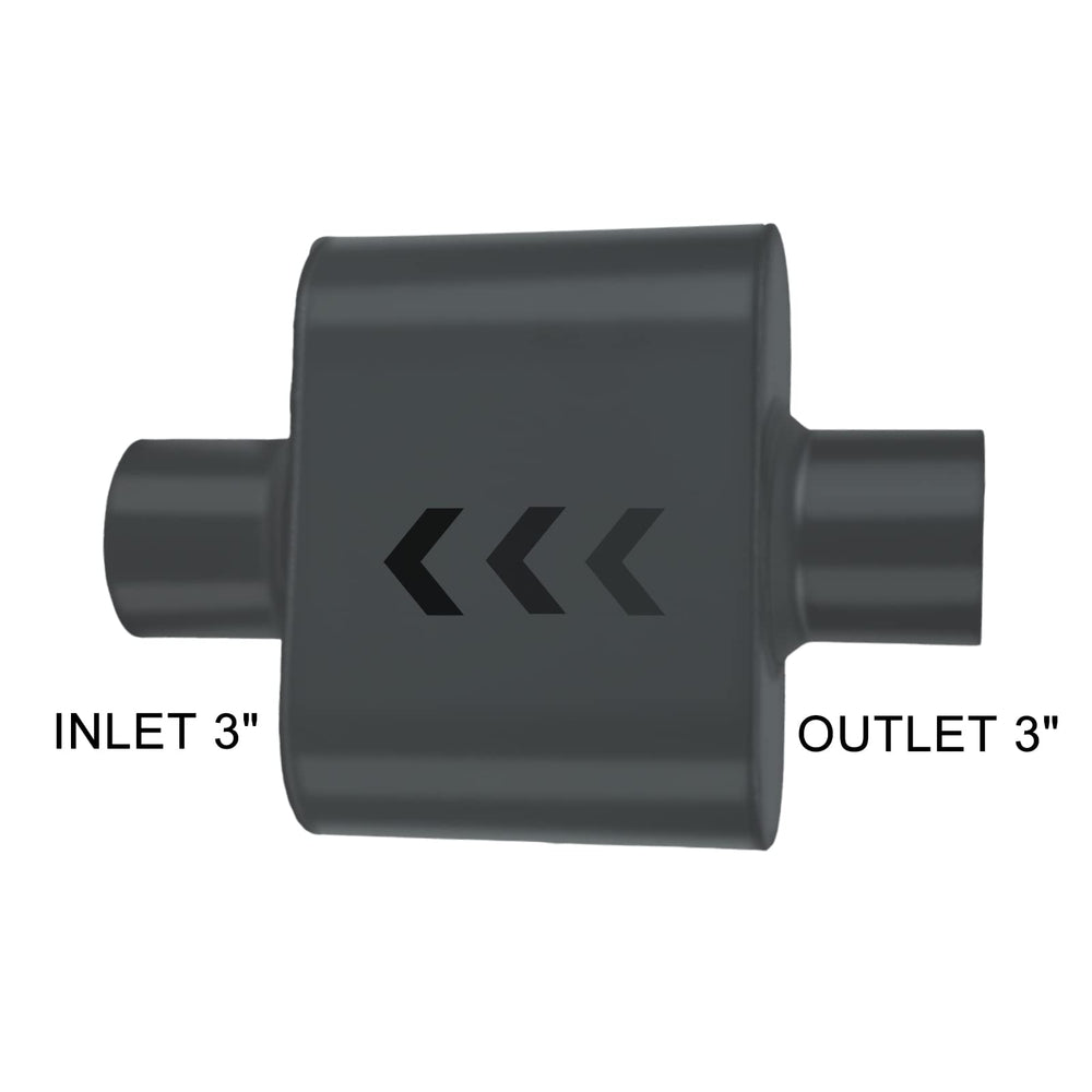 BLACKHORSE-RACING 3 inch inlet and outlet detail enabling high-flow exhaust