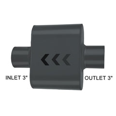 BLACKHORSE-RACING 3 inch inlet and outlet detail enabling high-flow exhaust