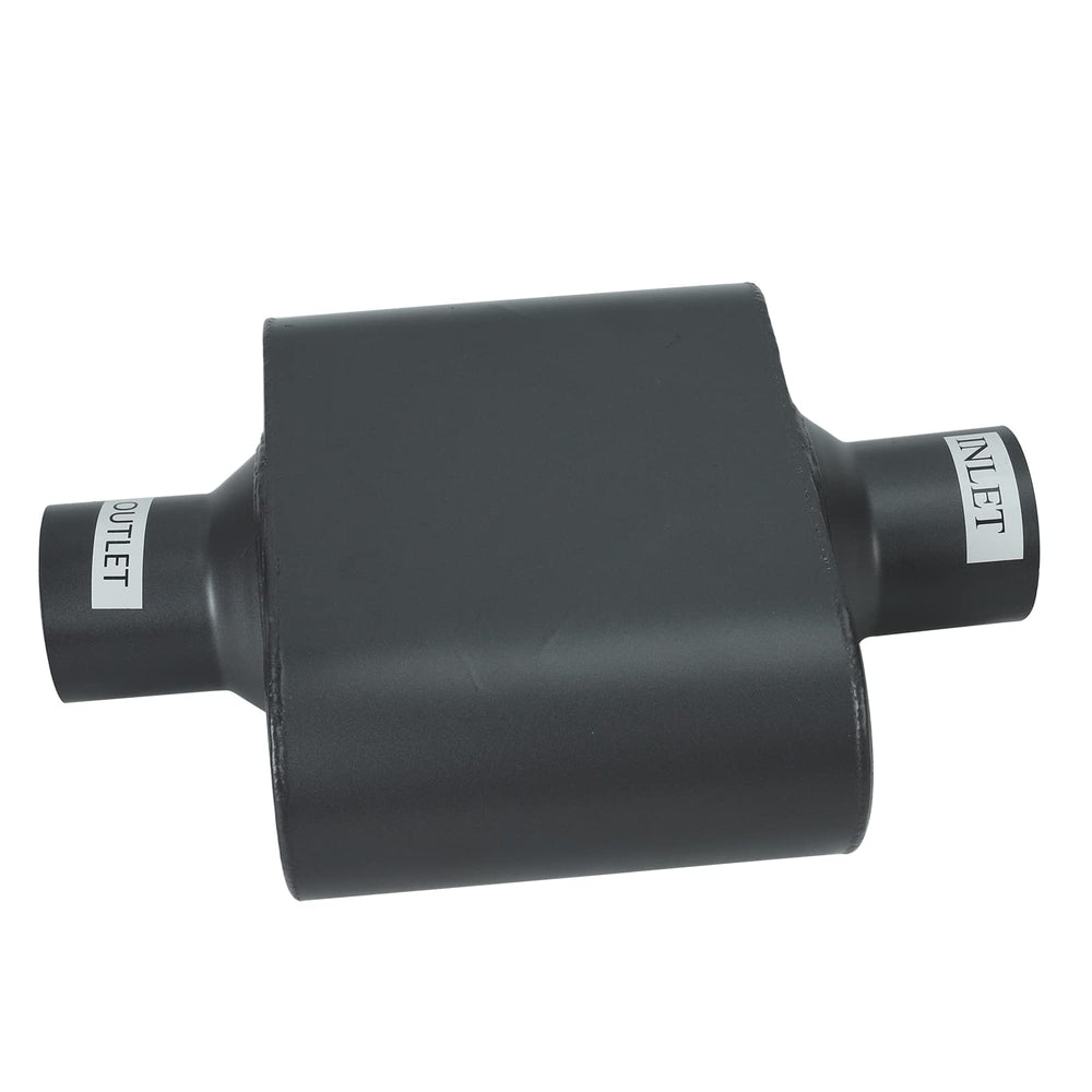 BLACKHORSE-RACING inlet and outlet detail highlighting 2.5" fitment advantage