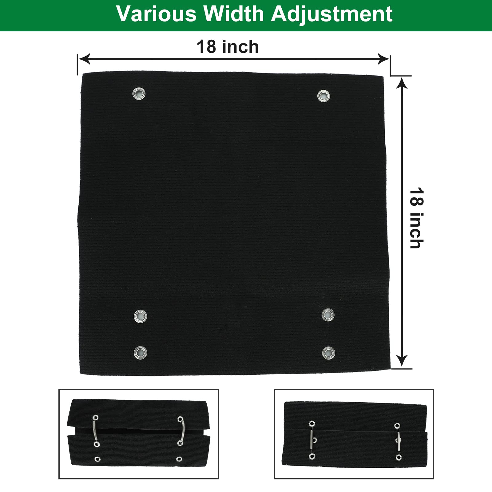 BLACKHORSE-RACING scale photo with ruler showing accurate 17.9-inch length and 18-inch width