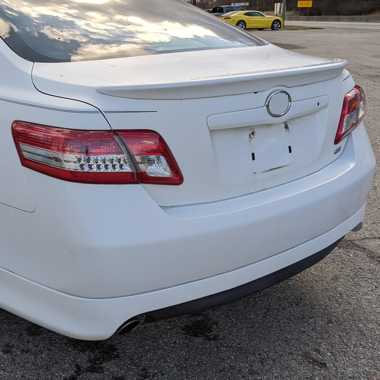 BLACKHORSE-RACING illuminated tail light at night, shows bright visibility and styling