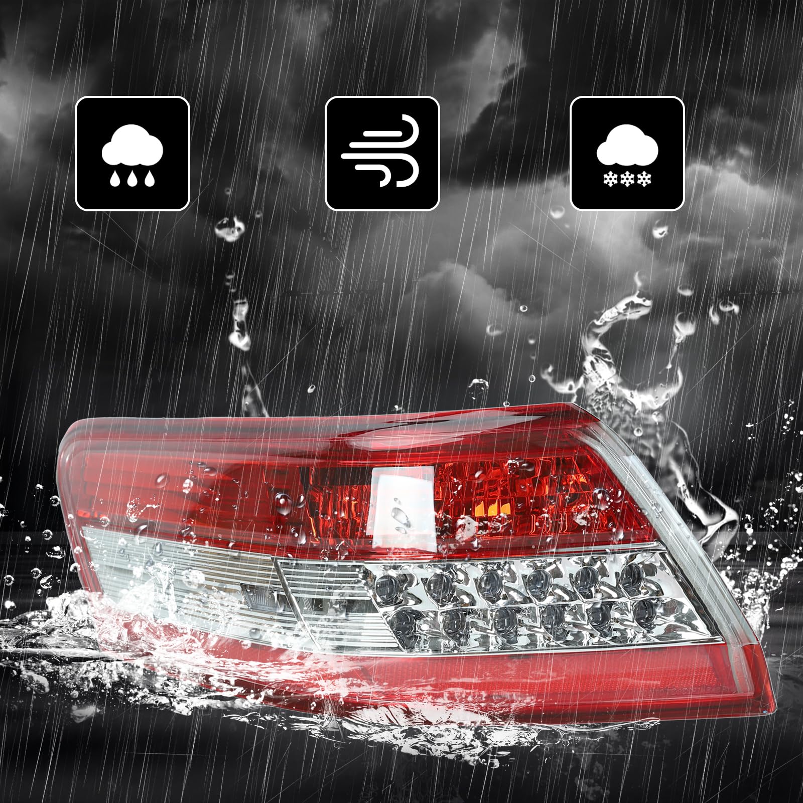 BLACKHORSE-RACING tail light beside ruler, provides accurate size and scale reassurance