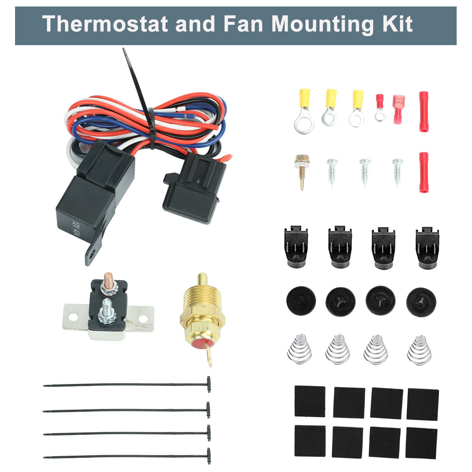 BLACKHORSE-RACING wiring, switch and relay harness for easy installation