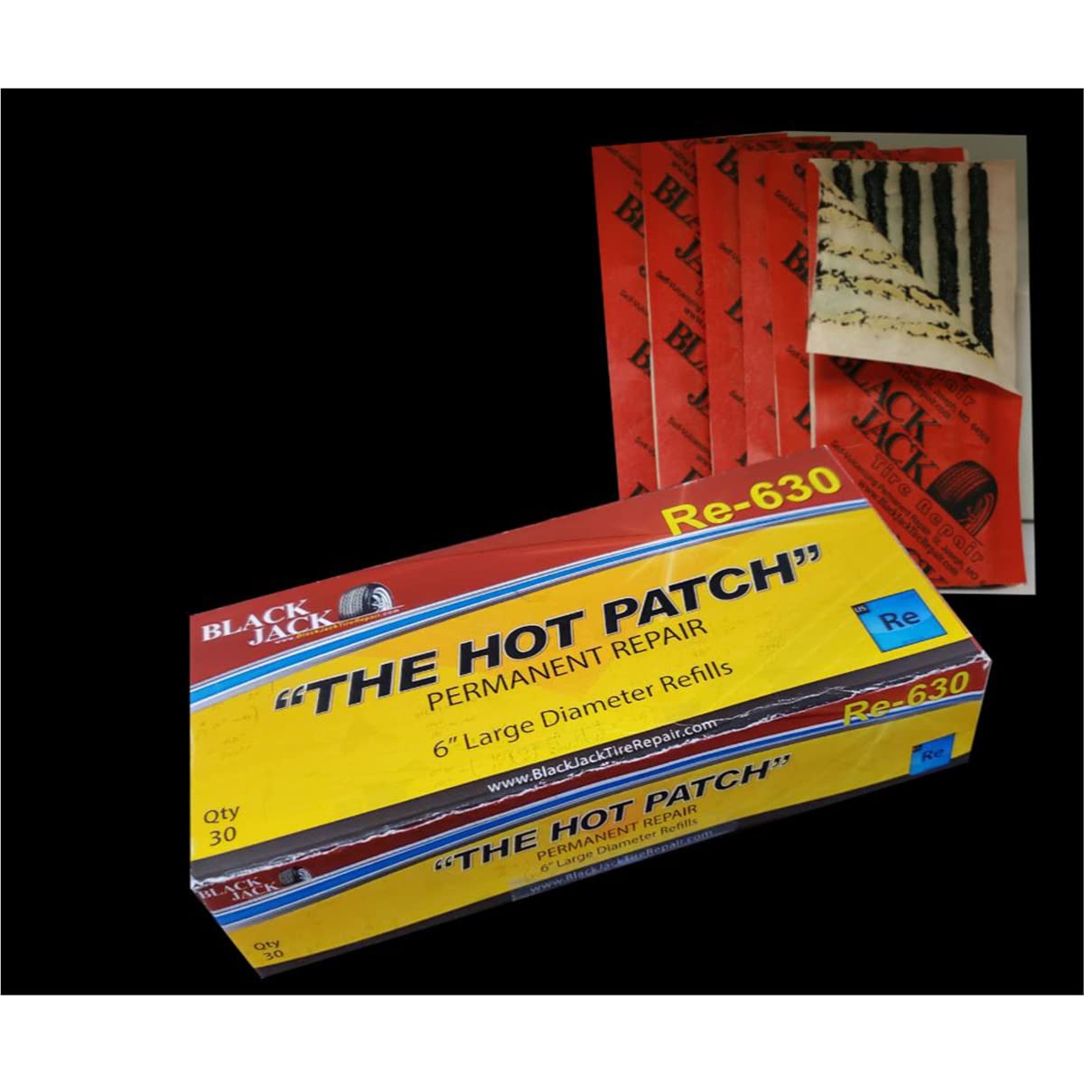 Blackjack 6" refill box front showing pack of 30, reliable replacement cores