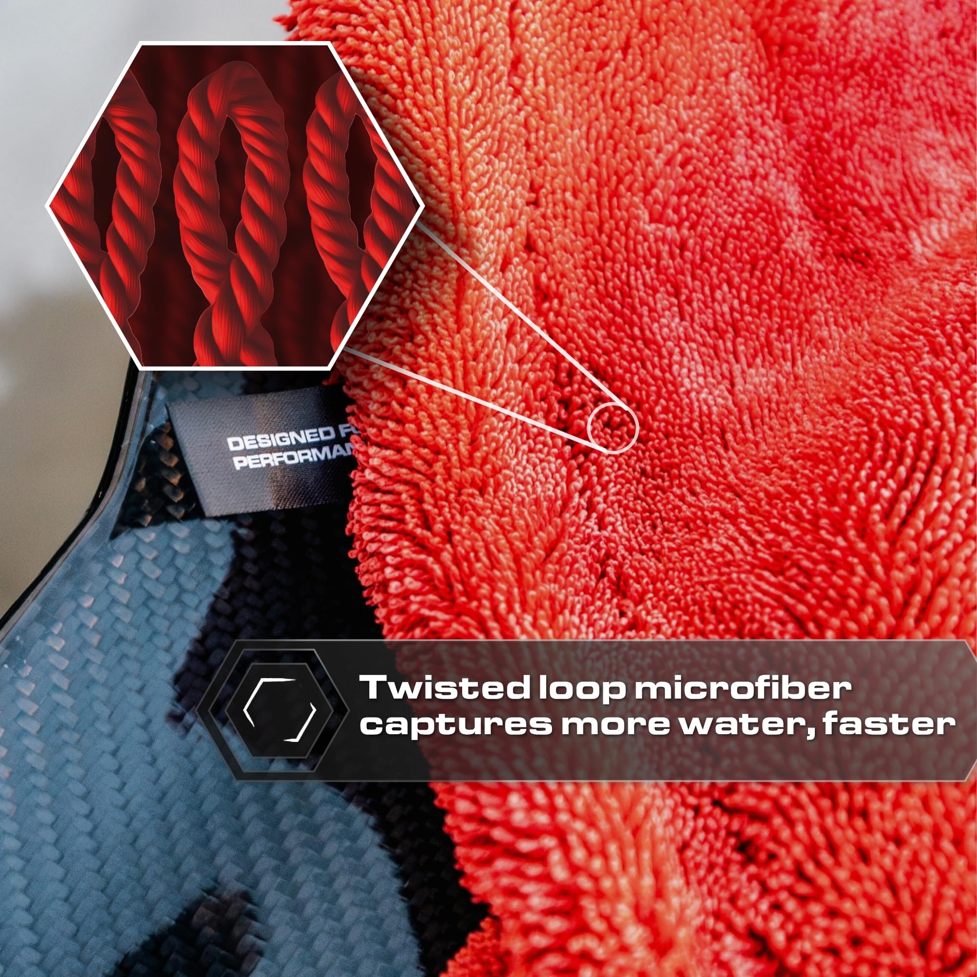 Blackline towel drying car hood smoothly for streak-free, low-effort finish