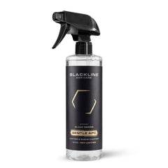 Blackline Gentle APC front label showing size and leather-safe benefit