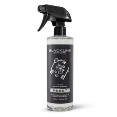 Blackline Reset front spray bottle showing label and nozzle benefit: clear application