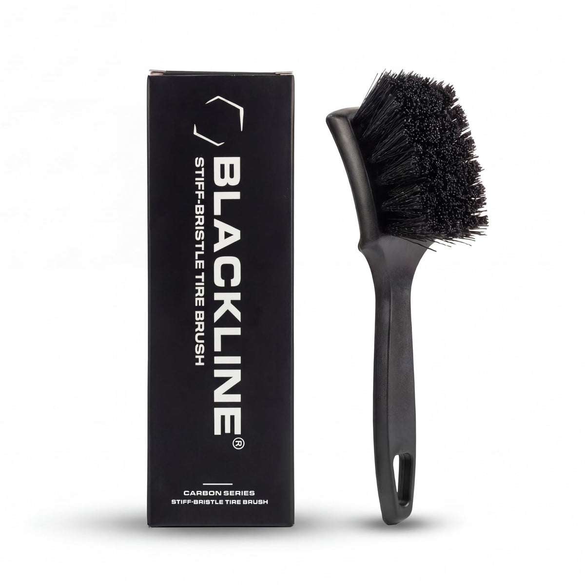 Blackline brush front view showing durable design and ready-to-clean benefit