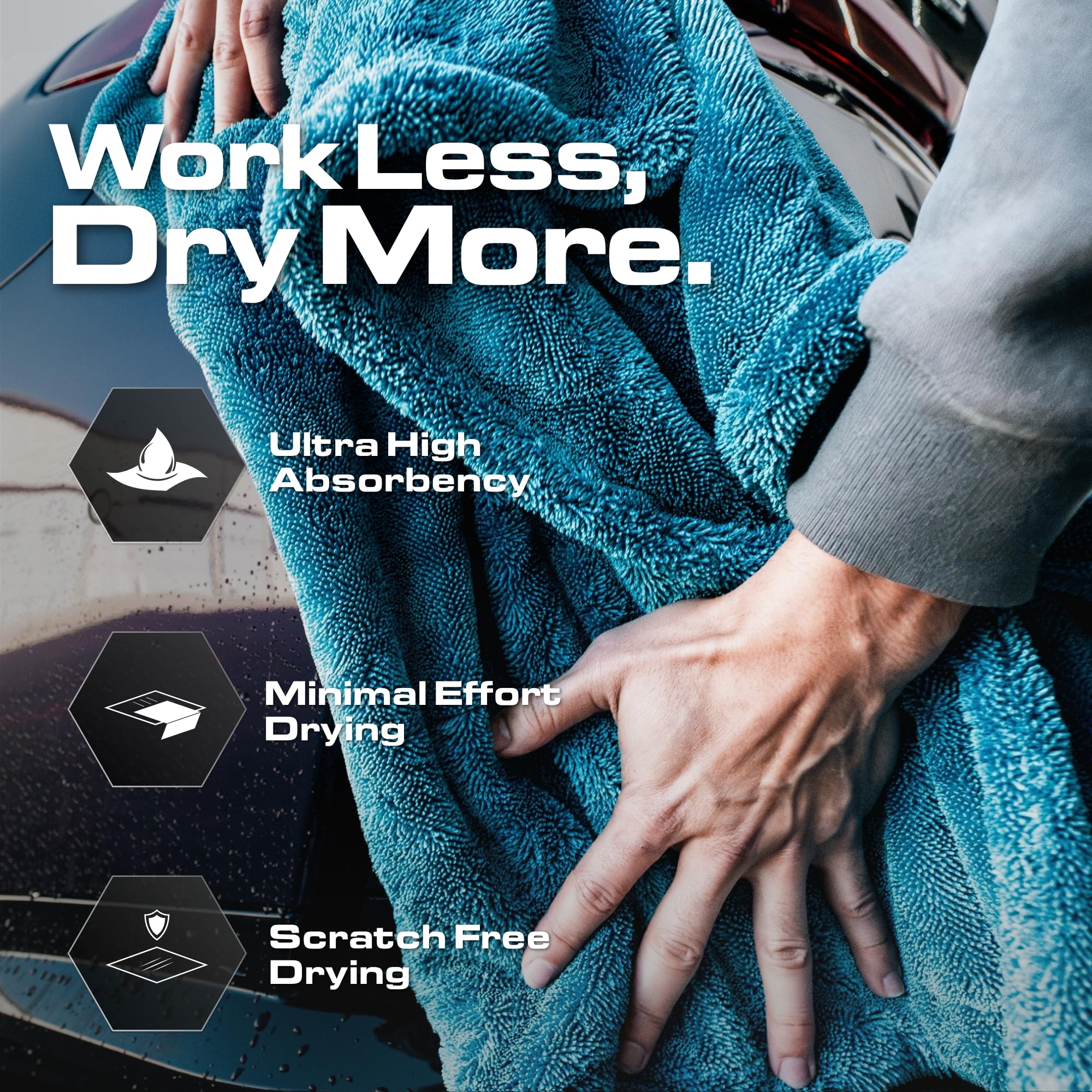 Blackline twisted-loop close-up showing dense fibers that protect paint