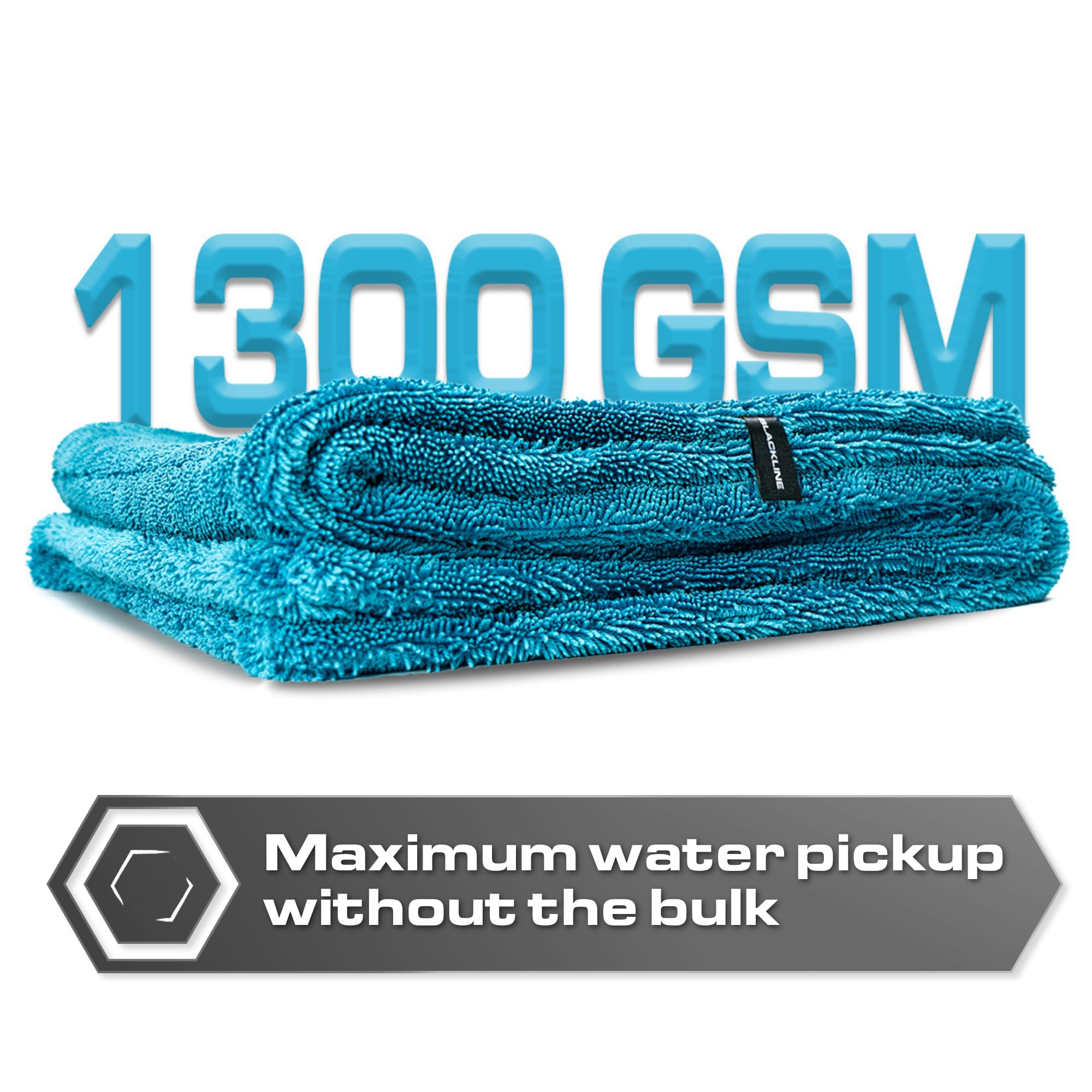 Blackline towel care label view for washing tips that preserve absorbency