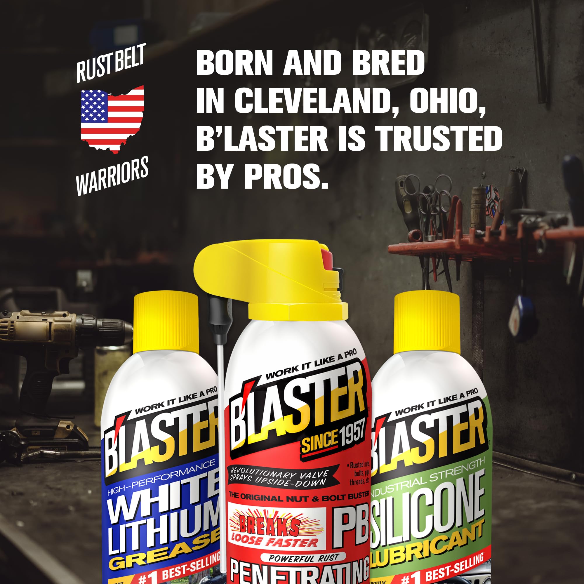 Blaster label VOC and instructions closeup ensuring compliant safe use
