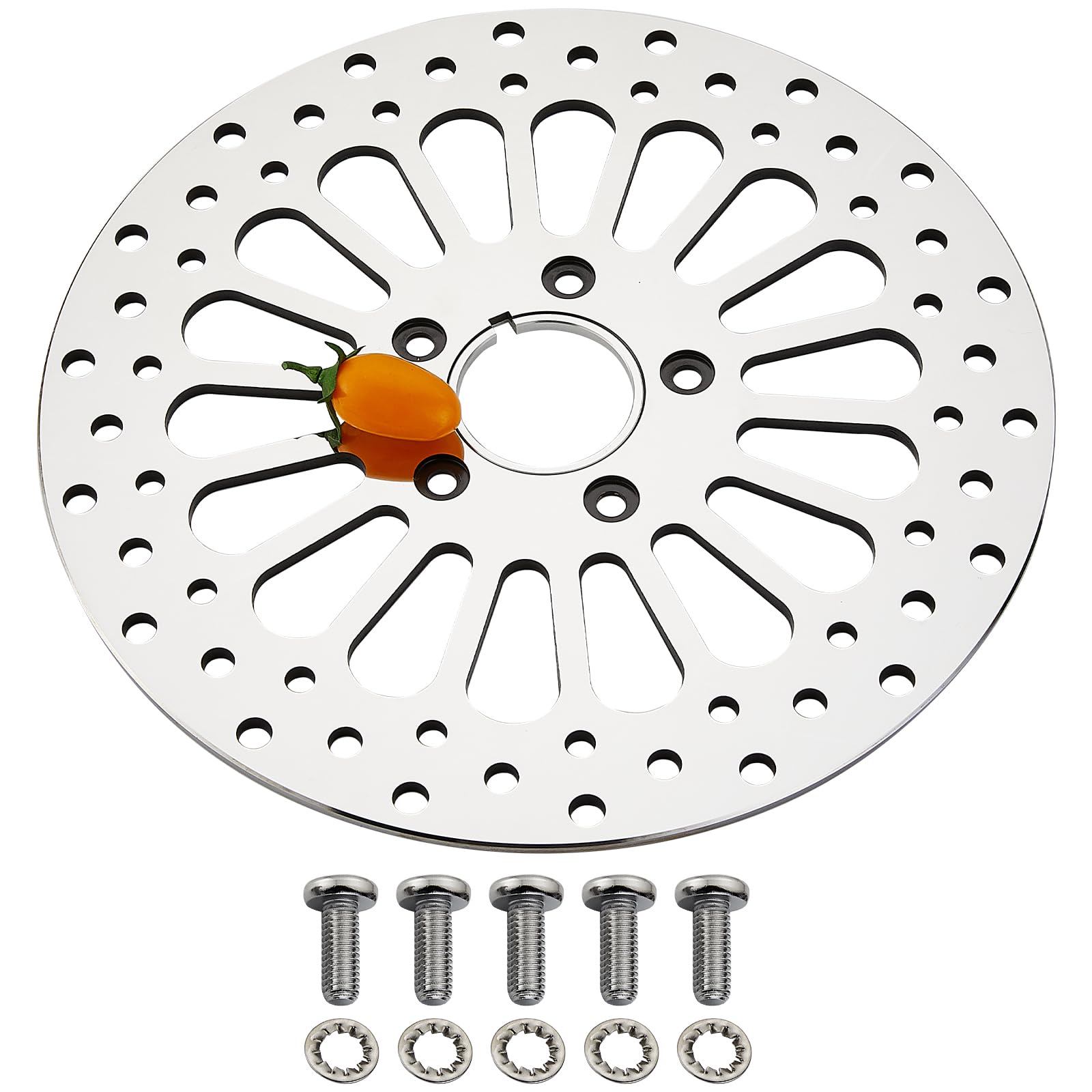 BLCYANUE front rotor front view showing precise fit and reliable stopping