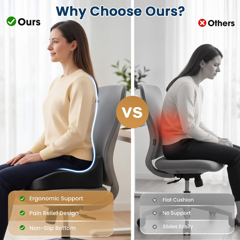 BlissTrends cushion in a home desk setting showing everyday usability
