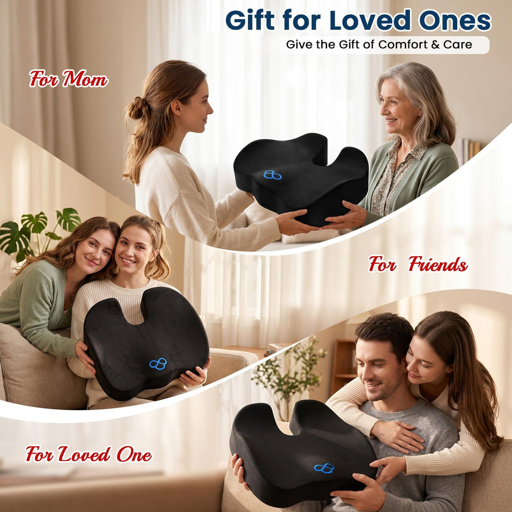 BlissTrends cushion held in hand demonstrating compact portable size
