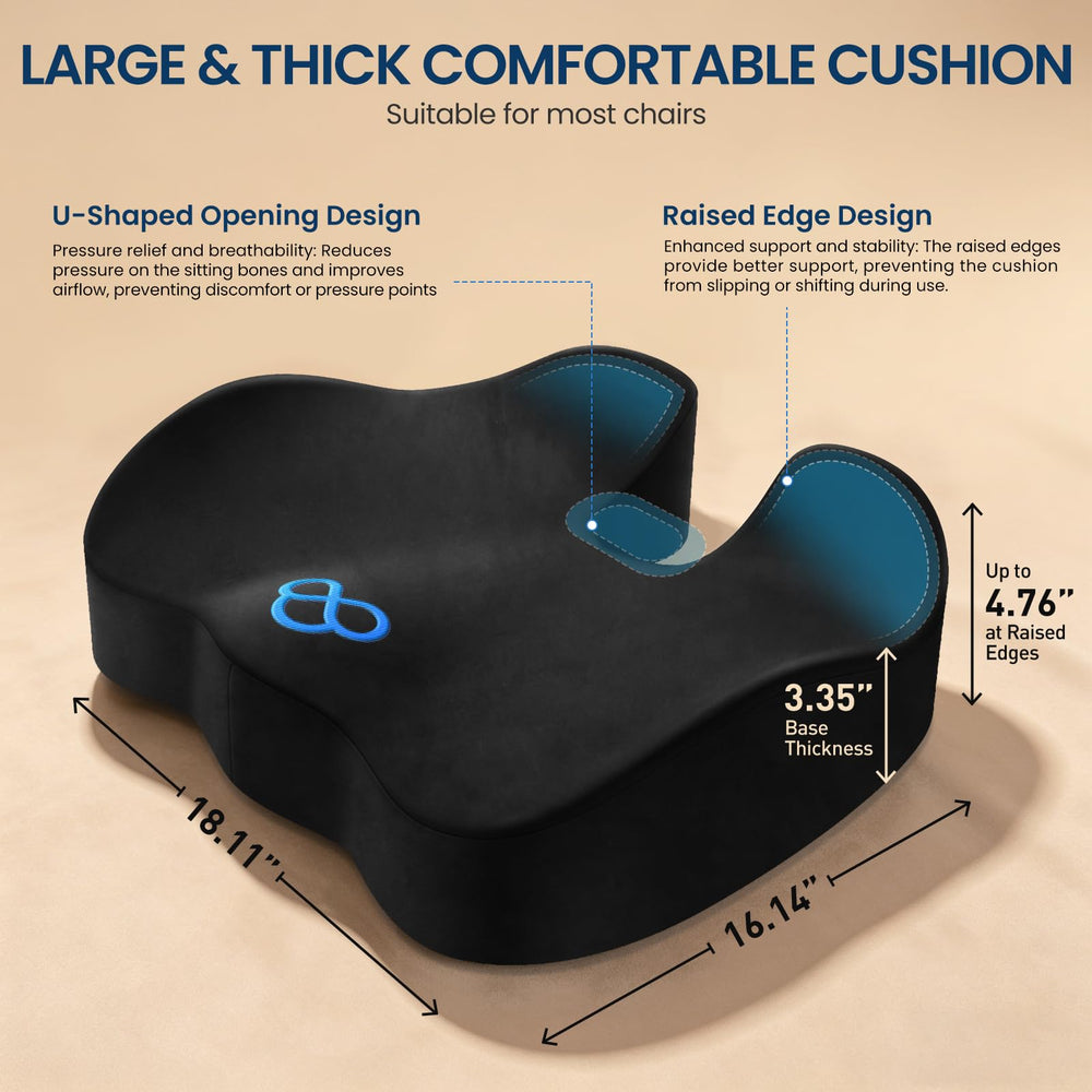 BlissTrends non-slip base preventing cushion movement for stable seating