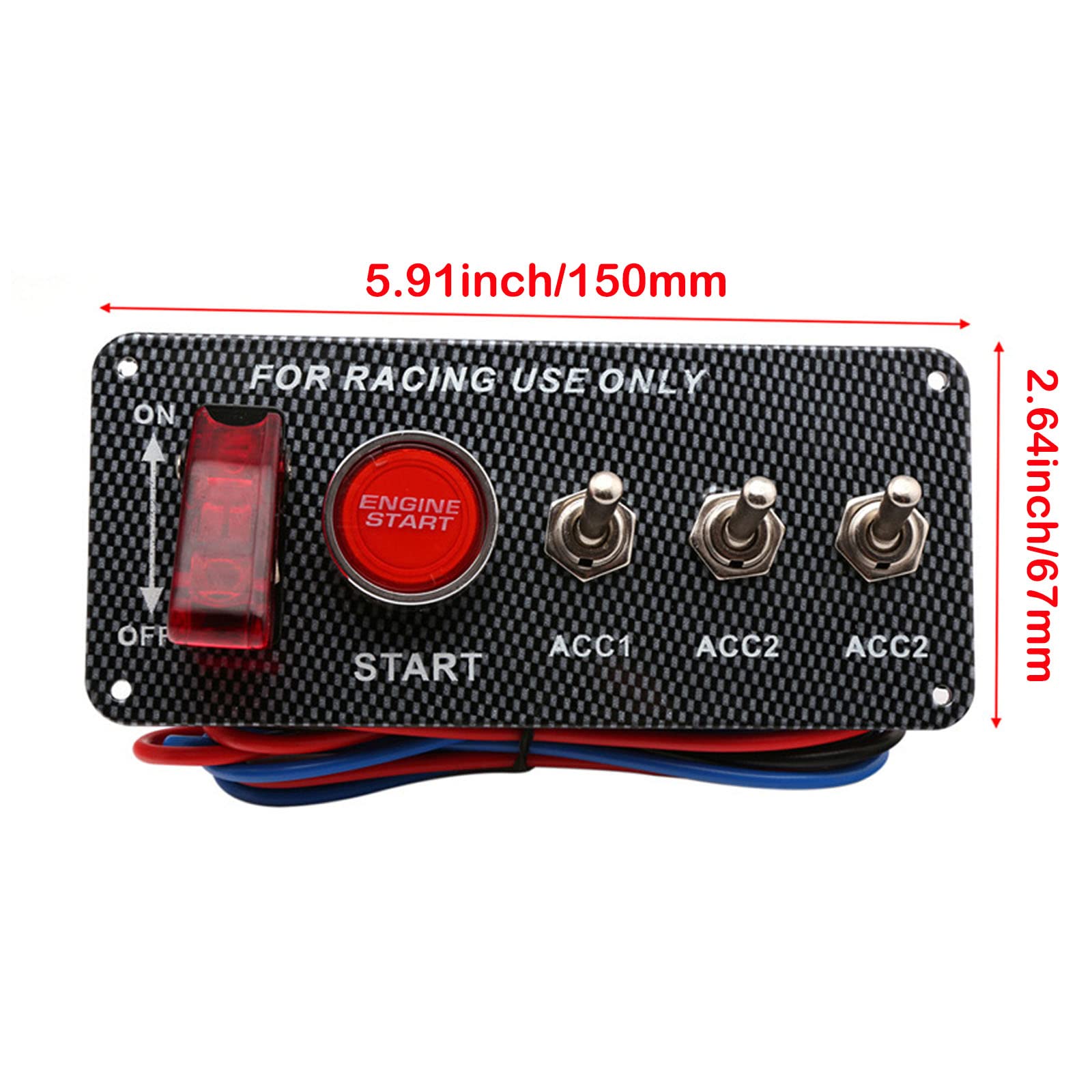 BLLYOGU toggle switches layout offering organized accessory control